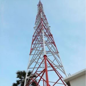 Galvanizli Guyed Wire Antenna Telekom minorasi